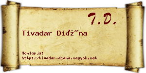 Tivadar Diána névjegykártya