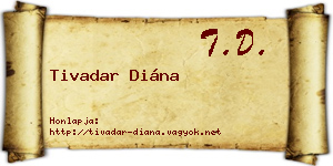 Tivadar Diána névjegykártya